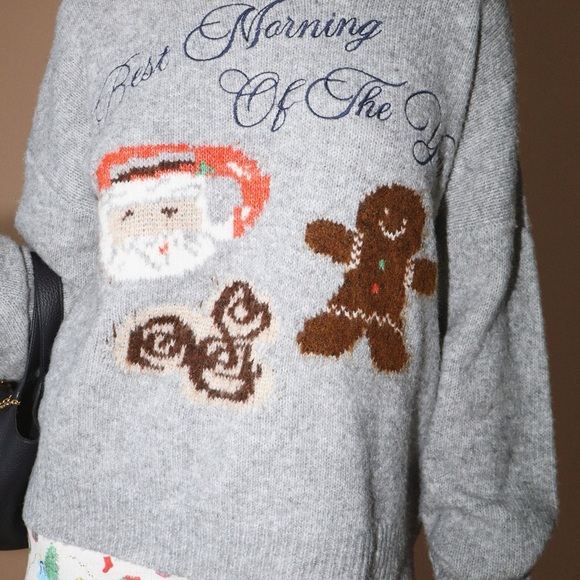 Bailey Rose Grey Holiday Sweater for Christmas S - Picture 2 of 3